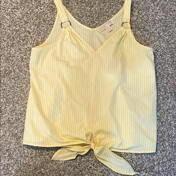 Michael Kors Cotton Yellow Striped Women's Tank - Picture 1 of 4